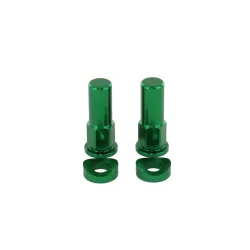 Holeshot, Rim lid nut + spec washer, GREEN