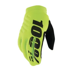 100%, BRISKER GLOVES, ADULT, NEON YELLOW
