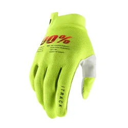 100%, ITRACK Gloves, KID, NEON YELLOW