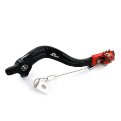 Holeshot, Brake Pedal Flex Tip, BLACK RED