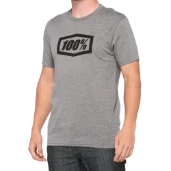 100%, ICON Short Sleeve Tee Heather Grey, ADULT, GREY