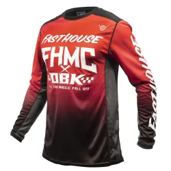Fasthouse, Grindhouse Twitch Jersey, ADULT, M, BLACK RED