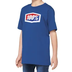 100%, OFFICIAL Youth T-Shirt Blue, KID, BLUE