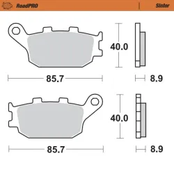 Moto-Master, Brake Pads RoadPRO Sinter, REAR