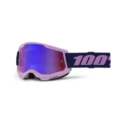 100%, STRATA 2 Goggle Purple - Red/Blue Mirror Lens, ADULT