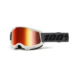 100%, STRATA 2 Goggle Grey - Red Mirror Lens, ADULT