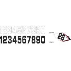Why Stickers, Numbers big 10pcs, 20*11cm White 9