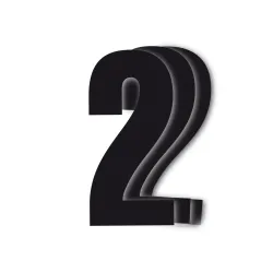 Holeshot, Numbers 10pcs, 11 X 5cm, 2, BLACK